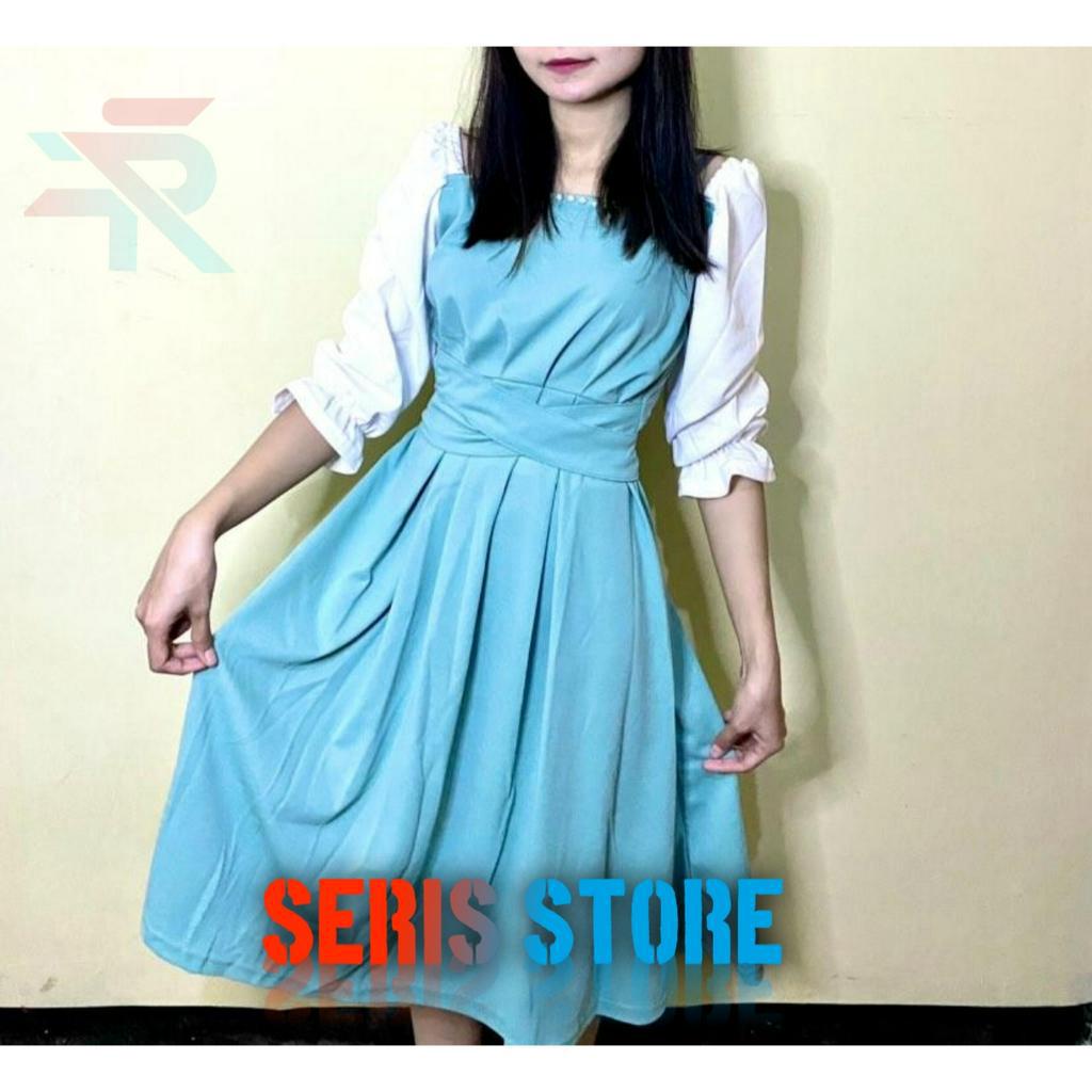 glize dress korea style/ gaya Korea leher persegi jahitan rok panjang/Pakaian korea/baju korea/dress middi korea/ baju wanita termurah/glize dress/dress korea/ korea dress//DRESS KOREA STYLE/ KOREAN DRESS/ DRESS WANITA KEKINIAN KOREA DRESS/BAJU KOREA/