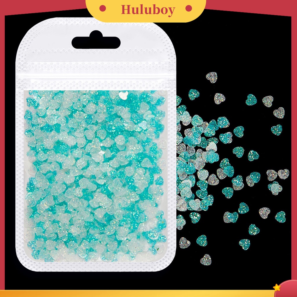 Huluboy Huluboy♡ 1 Kantong Payet Kuku Bentuk Hati Tahan Pudar Untuk Dekorasi Hadiah Ulang Tahun