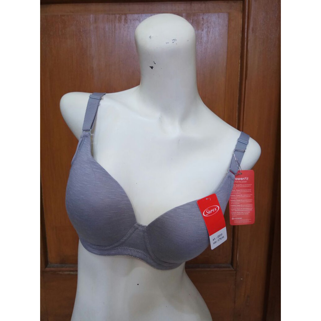 Bra SOREX 02010 BIG CUP BH wanita 3/4 busa kawat size 34 36 38 Polos Kap Besar kait 3 BK