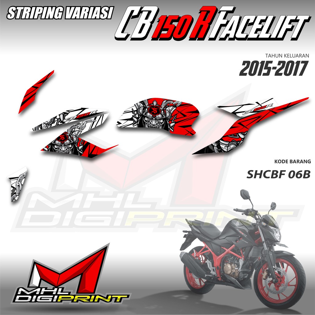 STRIPING VARIASI CB 150R FACELIFT - STIKER CB 150R - SHCBF 06