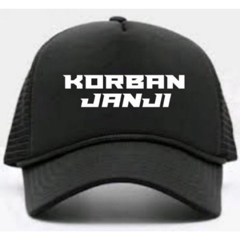 Topi Trucker Custom KORBAN JANJI - Hitam