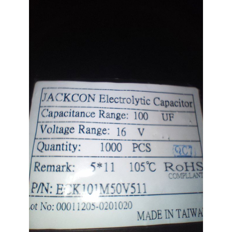 10 PCS ELKO 100UF 16V 100 UF 16 V JACKCON ORI