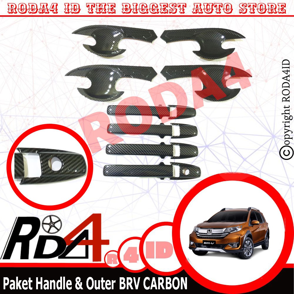 Paket Outer Dan Cover Handle Honda BRV CARBON