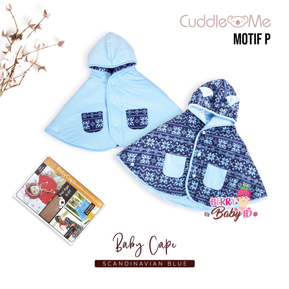 Cuddle Me Baby Cape Jaket Bayi Anak CuddleMe 0-3 Tahun Bolak Balik Baju Hoodie Grosir (1)-Motif P