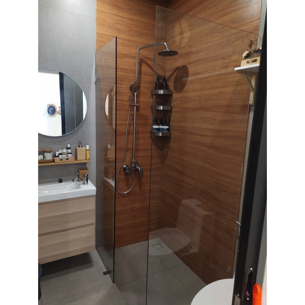 Sekat Kaca kamar mandi, Partisi kaca, box shower tempered 10mm