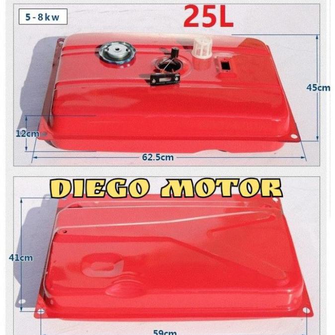 Fuel Tank Assy Tangki Bensin Genset 5Kw 7Kw 8Kw 5000W 7000W 8000W