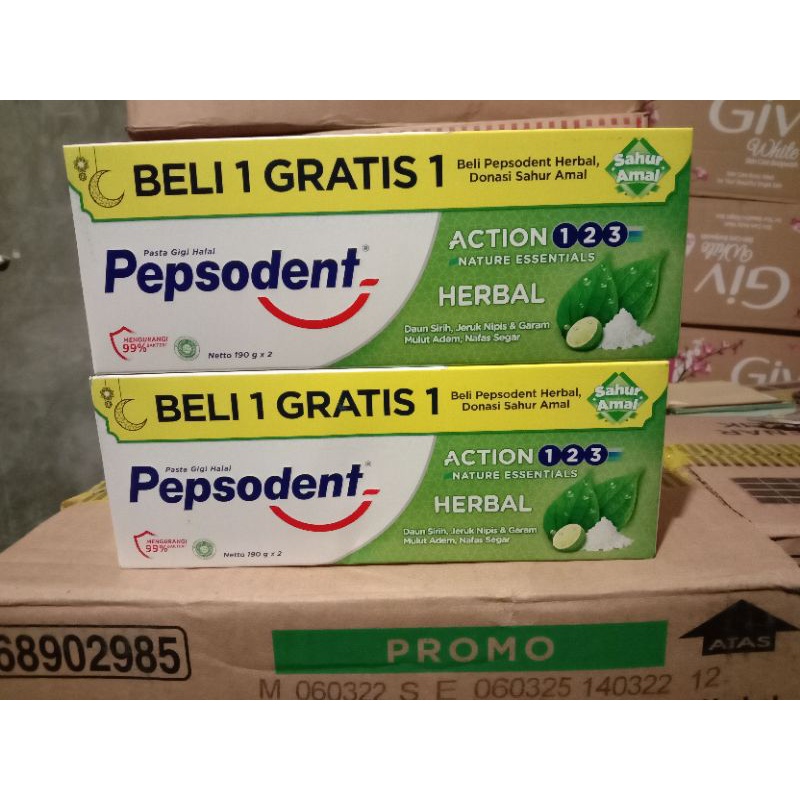 Pepsodent Herbal 190 gr x 2 pcs