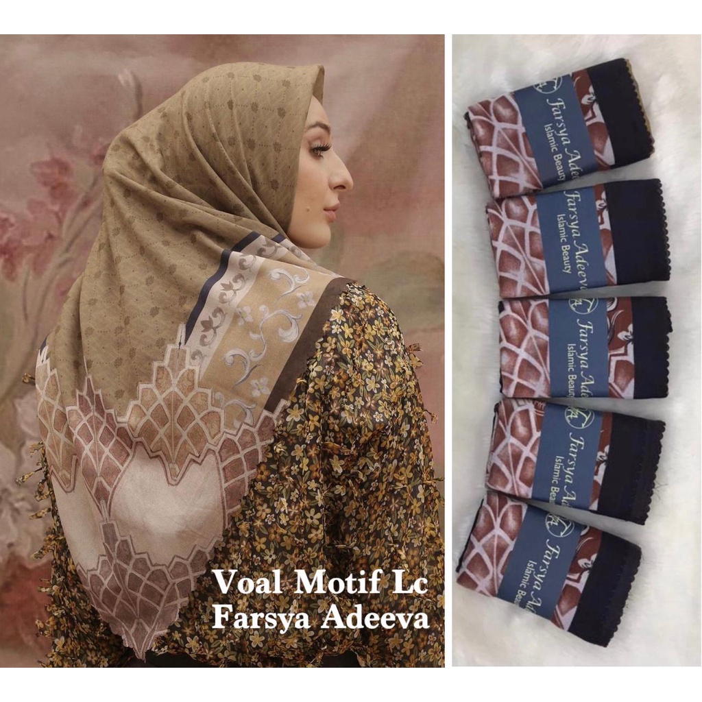 SEGI EMPAT MOTIF TERBARU HIJAB SEGI EMPAT MOTIF DEENAY  LASERCUT  TERMURAH DAN TERLARIS NAYLA HIJA'B-KAMELIA COKLAT