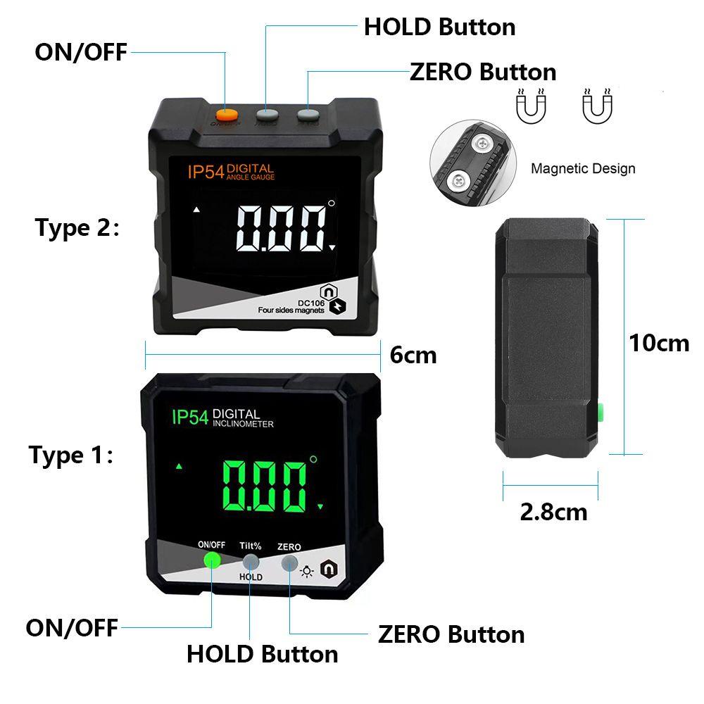 Solighter Digital Busur Derajat Level Tester Pengukur Kemiringan Elektronik