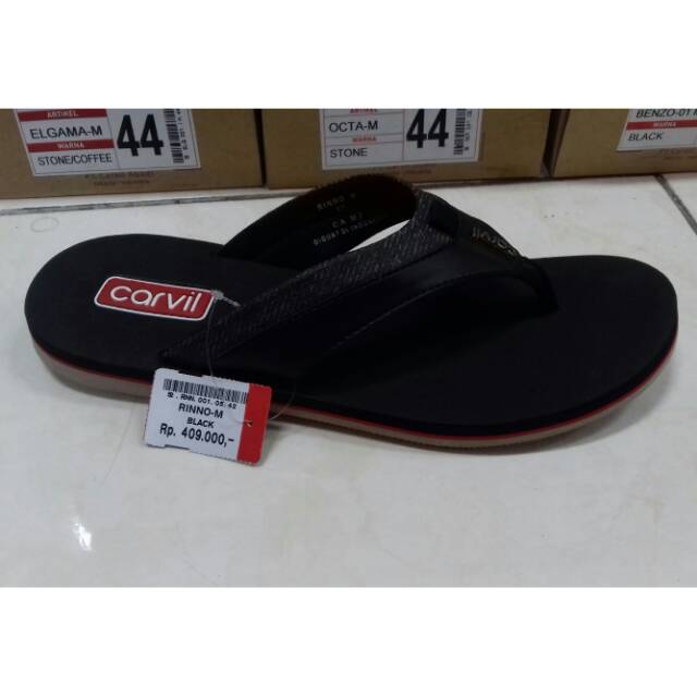 sandal pria CARVIL warna hitam size 38-43