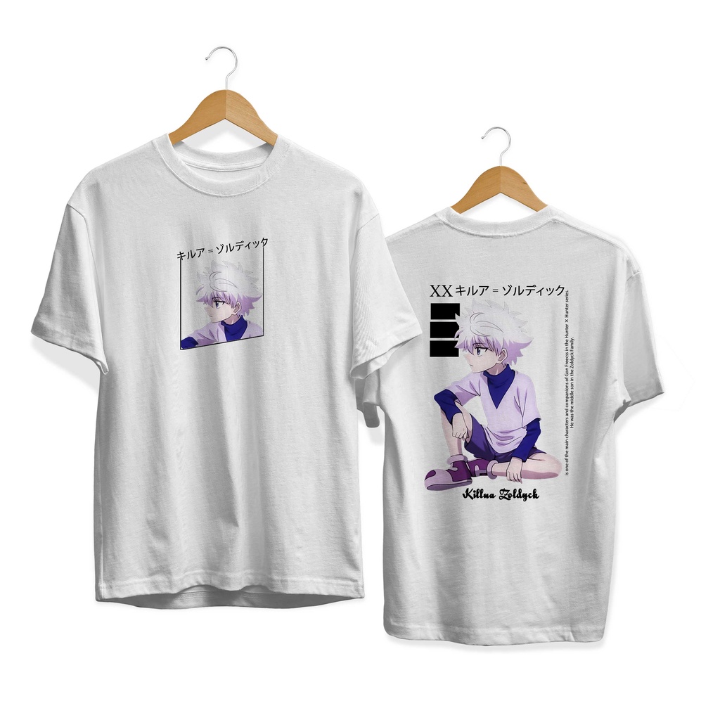 NEW T-SHIRT KAOS Killua Zoldyck Hunter STLYING ANIME JAPAN