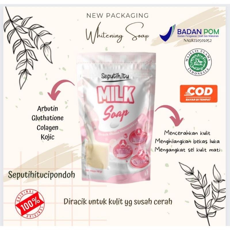 ‼️SIAP KIRIM‼️ SEPUTIH ITU Soap Whitening Sabun Pemutih Badan Ori Bpom (BPOM)[free gift) GLUTA COLLAGEN SOAP BEAUTETOX