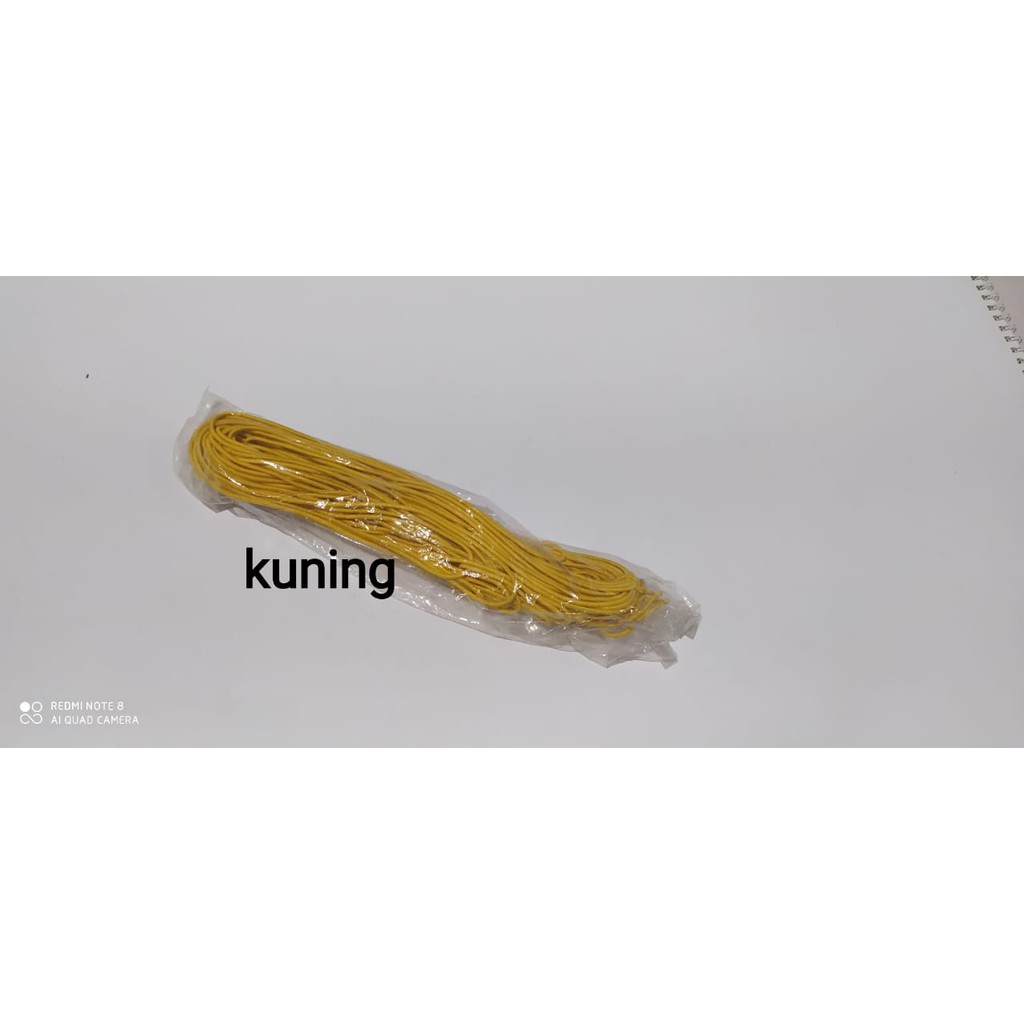 tali kancing / karet kancing /tali karet elastis - string cord-bulat 2 mm rollan murmer