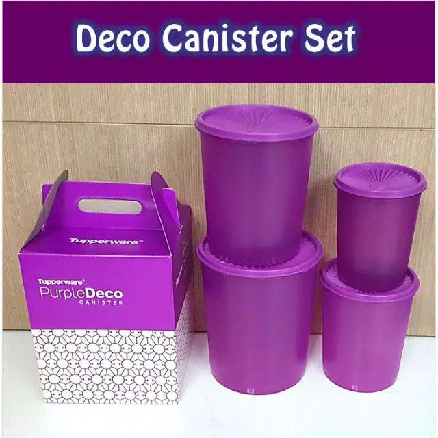 Deco Canister Set (4 Pcs) Toples Tupwr