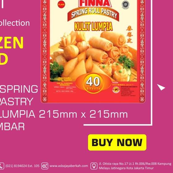 

☄ finna Spring Roll Pastry/ kulit lumpia 550gr (40 sheets) ✲