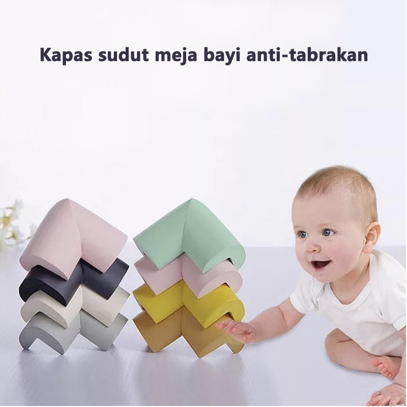 HIPPO LAND DuaWarna Pelindung Sudut Meja Siku Bantalan Pengaman Meja Baby Corner Protector Busa EVA Tebal 32