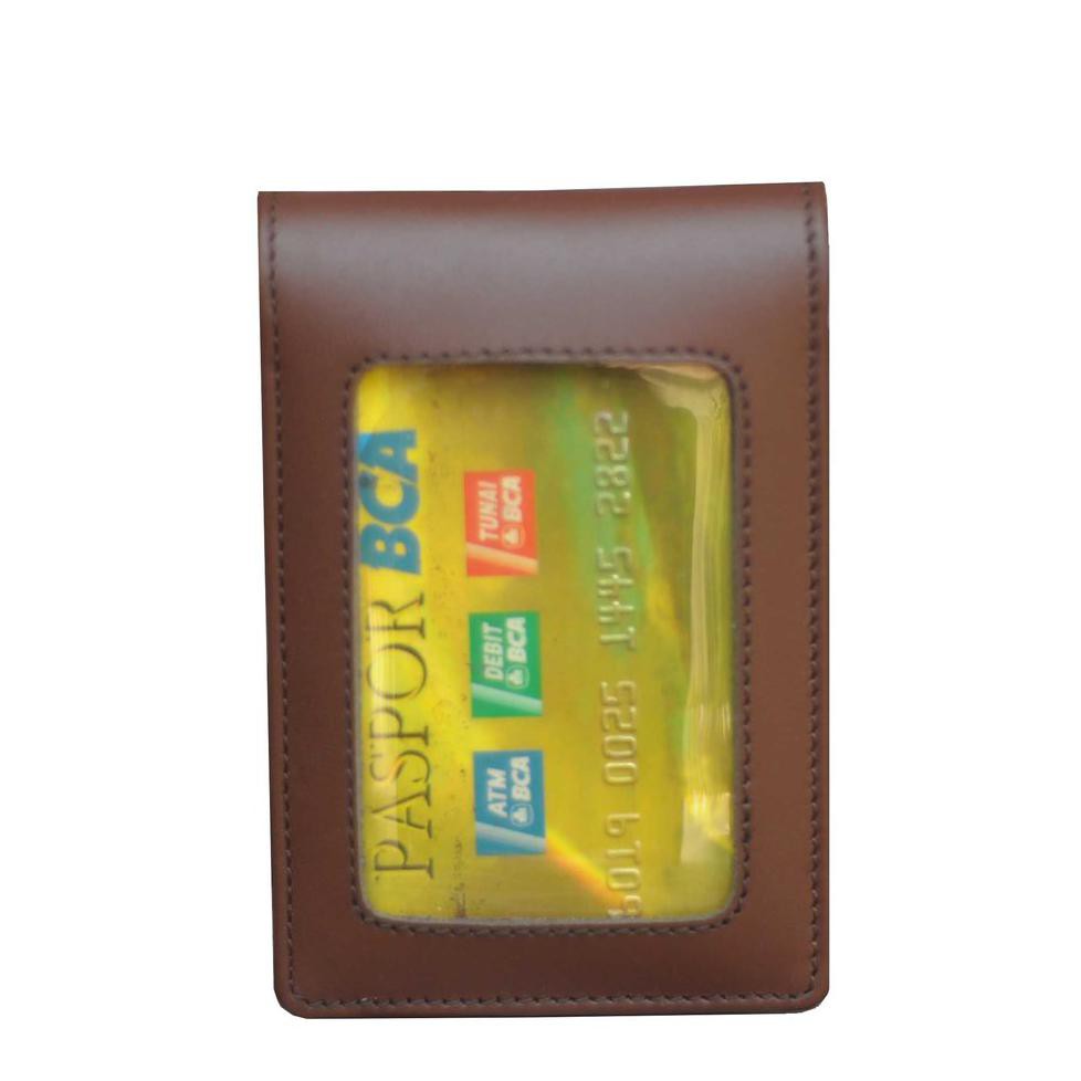 

Name Tag Id Card Holder Kulit Magnet Karyawan Pegawai