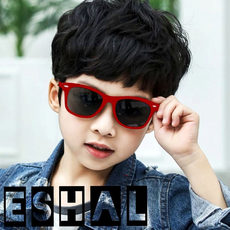 Kacamata Hitam Anak Gaya Fashion Anti UV / KACAMATA ANAK COWOK CEWEK-Frame Merah
