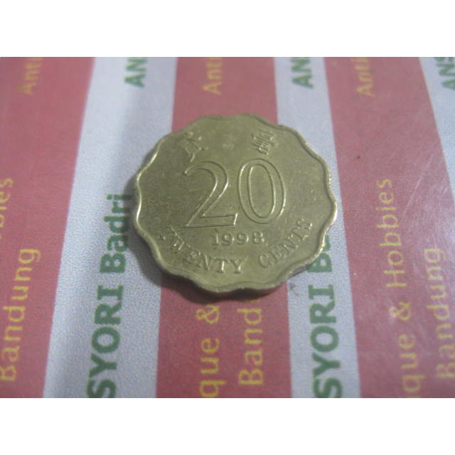 koin hongkong 20 cents 1998 G844