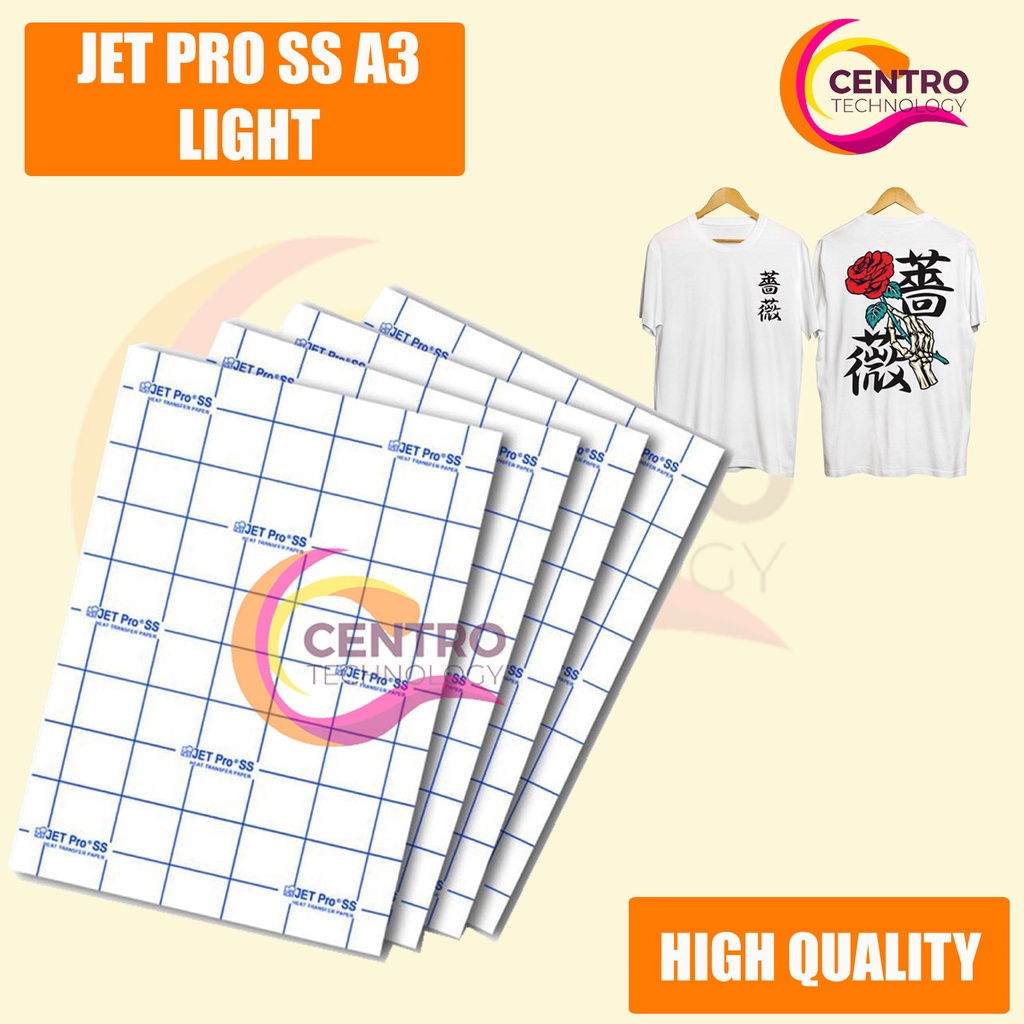 

Transfer Paper Light USA Jet Pro Soft Stretch / Jet Pro SS Ukuran A3
