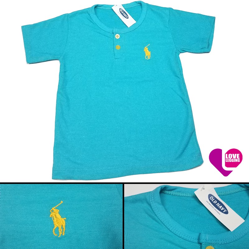 Kaos POLO Bordir Anak Perempuan / Laki Laki RANDOM Tosca Ungu Pink