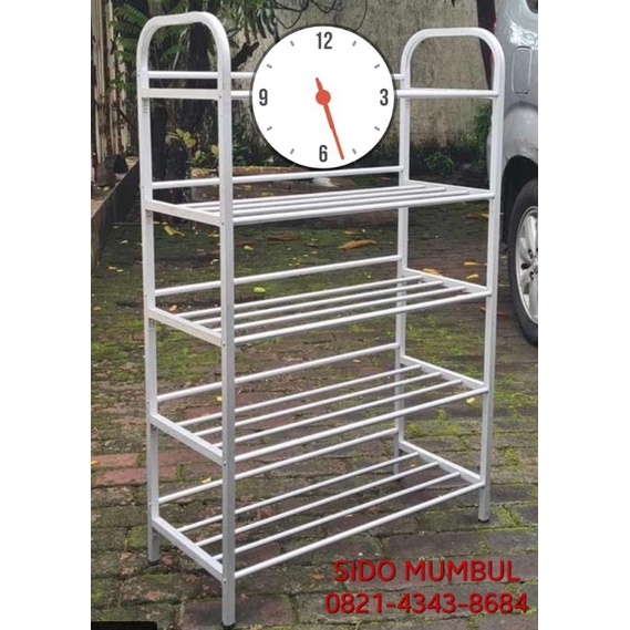 Rak Sepatu Susun Rangka Stenlis 3 Susun