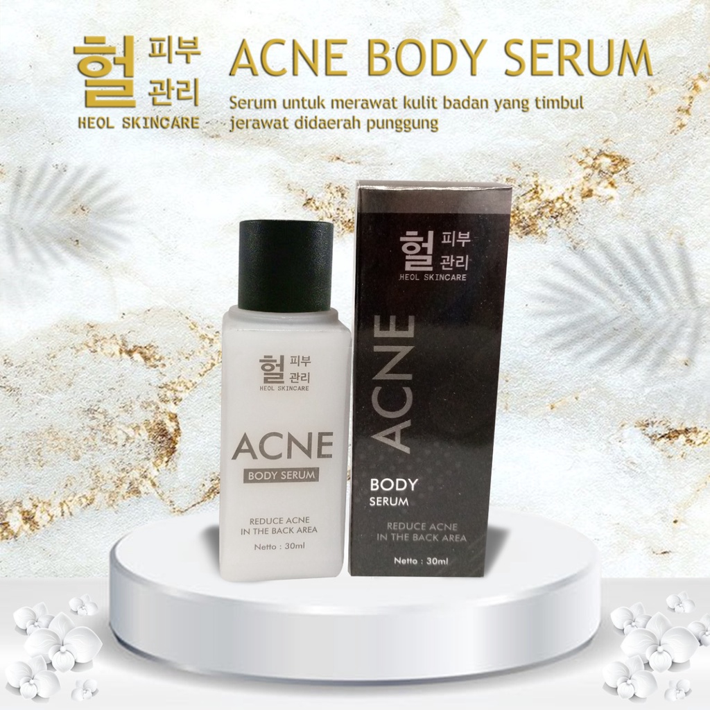 new HEOL SKIN CARE BODY SERUM 30ML AHA MIMI Serum Badan Acne aha hydrating glow whitening darkspot BPOM