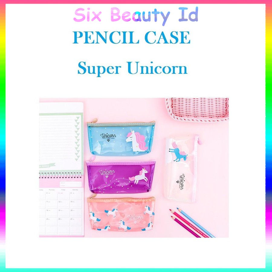 

HOT! TP0023 Tempat pensil Super Unicorn / Tempat Kosmetik