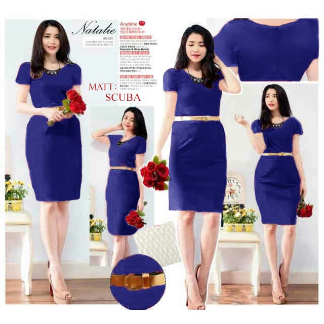 Dress natali biru