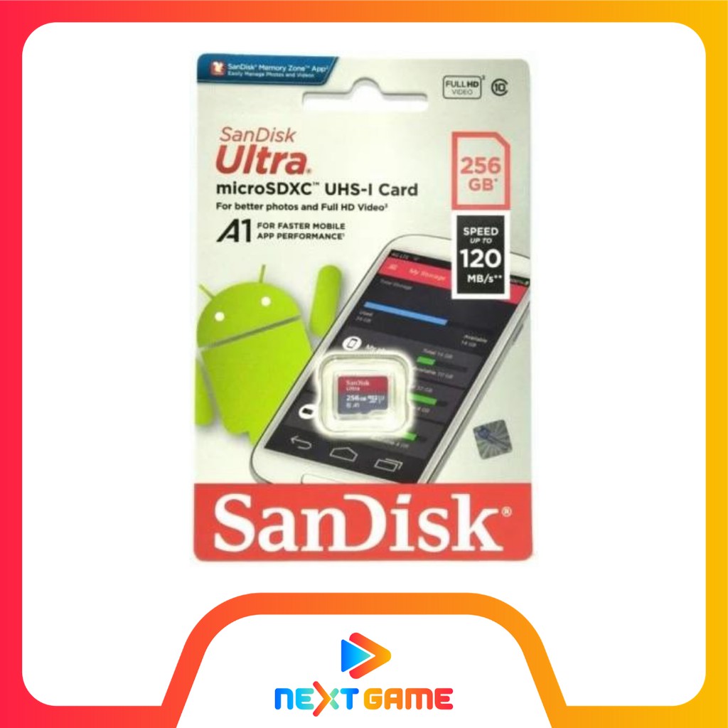 Sandisk Ultra MicroSD SDXC 256GB UHS-1 up to 120MB/s