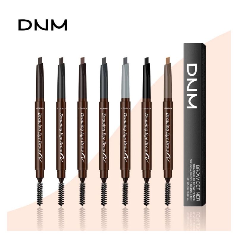 DNM Drawing Eyebrow Brow Definer Pencil - Pensil Alis Tahan Air Tahan Lama - Eyebrow Pencil Waterproof Longlasting