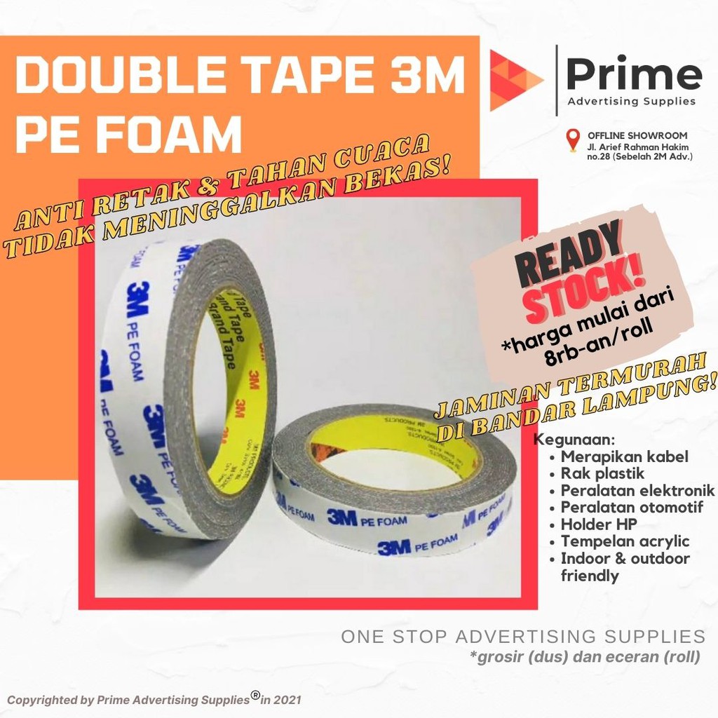 

Double Tape 3M PE Foam Busa 23mm 4,5meter