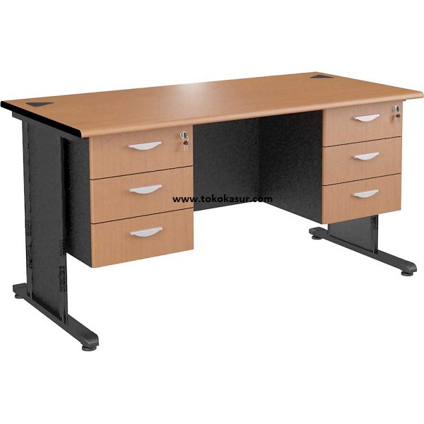 Meja Euro 1 Biro (Kaki Besi)