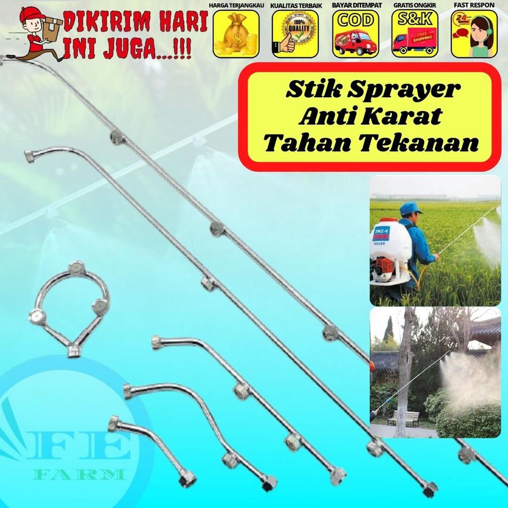 STIK SPRAYER MATA 3 NOZZLE SPRAYER TENGKI ELEKTRIK MANUAL DAN MESIN FEFARM