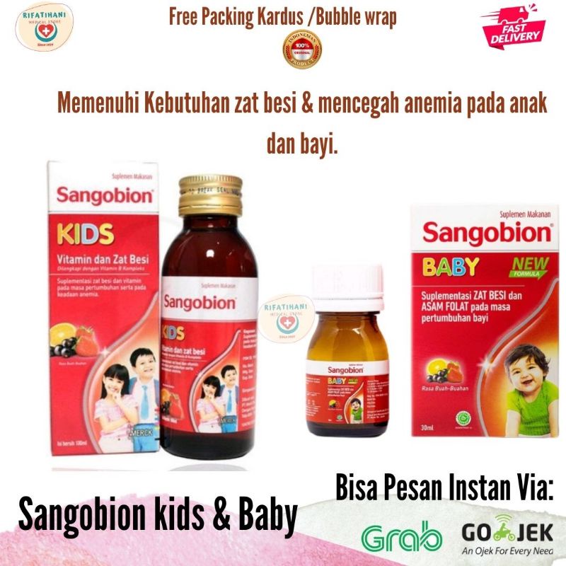 Jual Sangobion Kids Sirup 100 Ml, Sangobion Drop 30 Ml, Suplemen Untuk ...