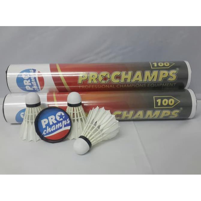 Kok Bulutangkis / Shuttlecock Badminton Prochamps 100 (Bonus Grip)
