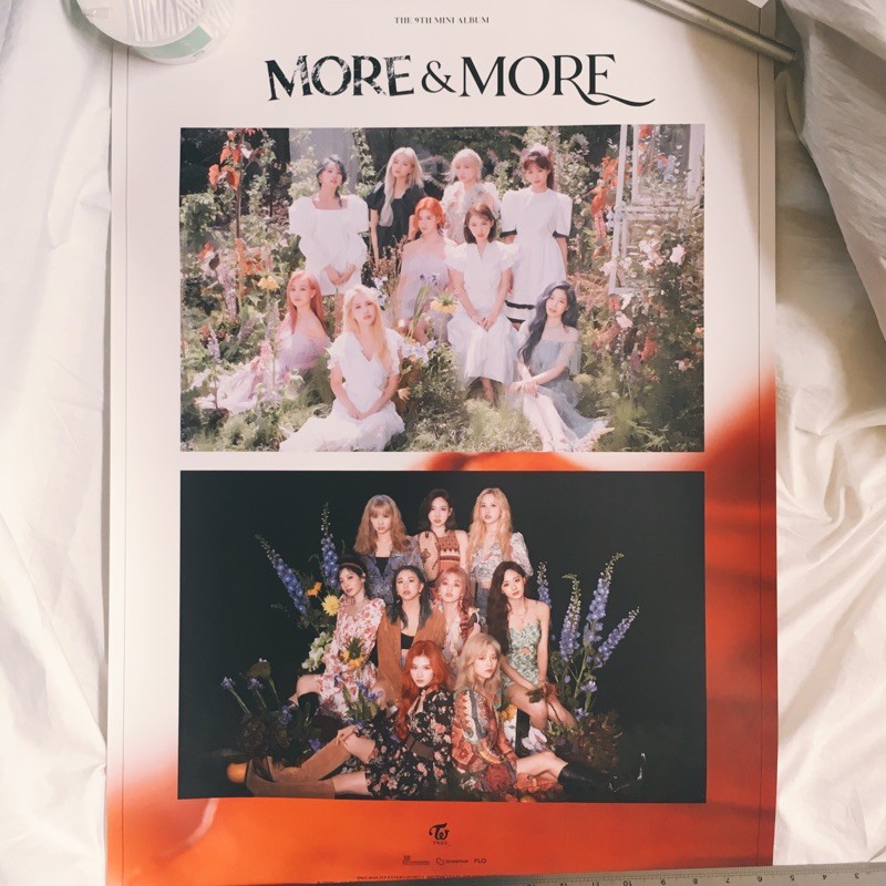 TWICE MORE & MORE POSTER VER B NEW UNSEALED more and more korea nayeon sana jihyo dahyun tyuzu