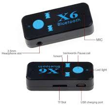 Receiver Bluetooth Wireless Audio Musix X6 Bluetooth Mobil X6 Bisa Memory Card