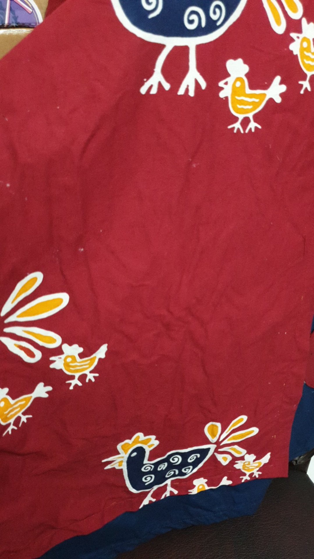 Blus Batik Cap Ayam Saku Bundar