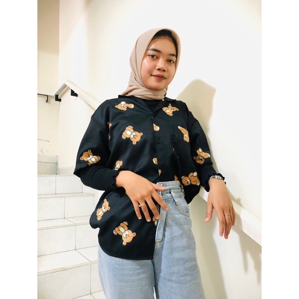 VB Teddy Kemeja Wanita Korea Premium Limited Edition