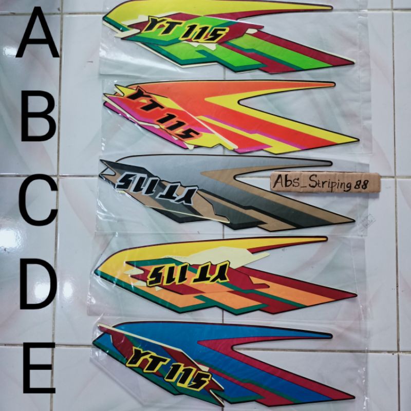 Striping YT115 | lis sticker bodi motor yamaha yt115