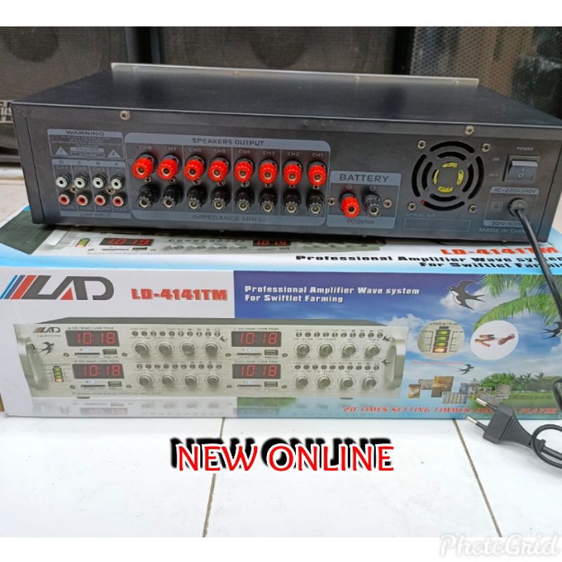 AMPLIFIER WALET LAD LD 4141T AMPLIE LD 4141T 8CHANNEL 4 SLOT USB