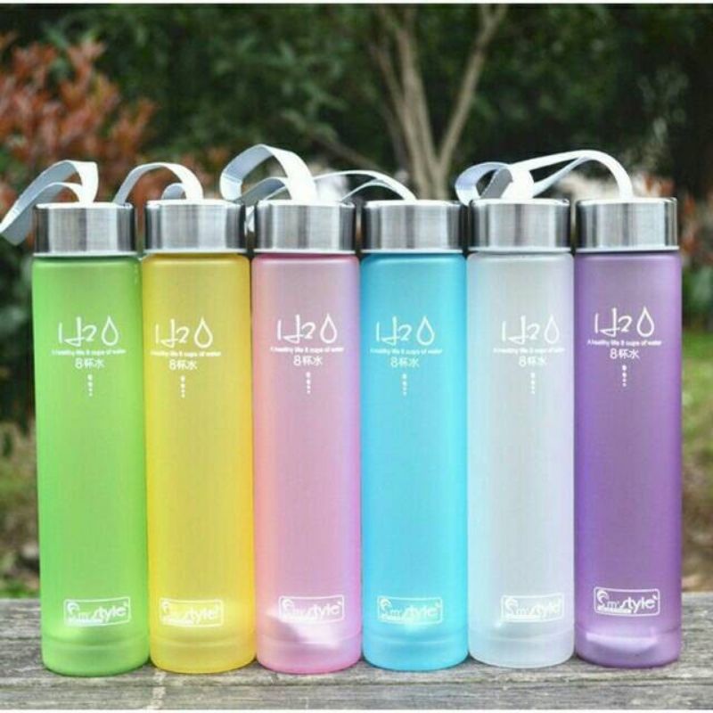 Botol Air H2O Botol Minum H2O Botol Transparan clear bening / doff dof