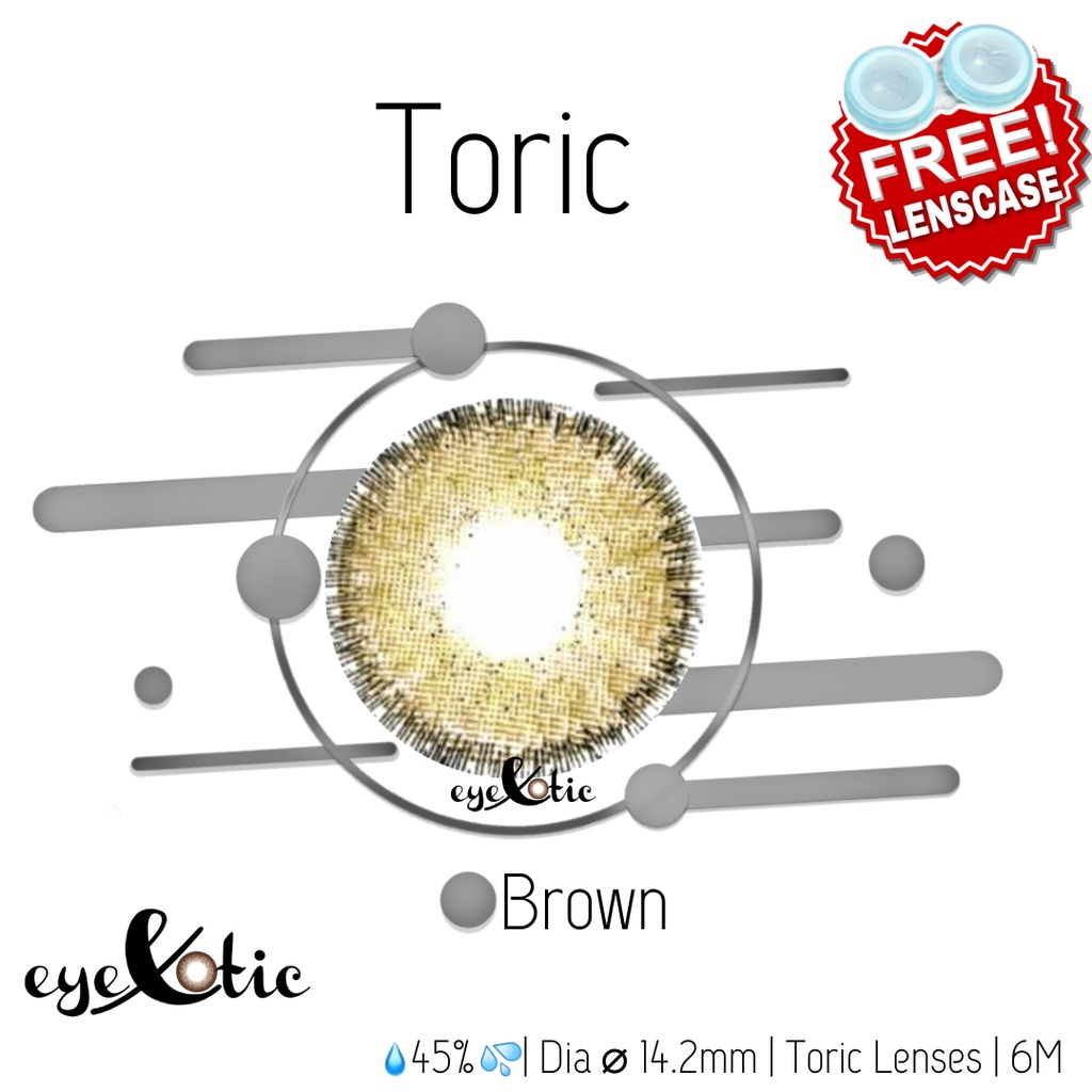 Softlens Toric / Silinder Brown - Soflens COD Tangerang by Eyexotic - Infokan Minus Silinder Axis