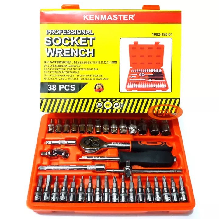 Termurah - TEKIRO / Kenmaster Kunci Shock Set Obeng Tekiro Original Sok Lengkap Soket Konci Shok Ken