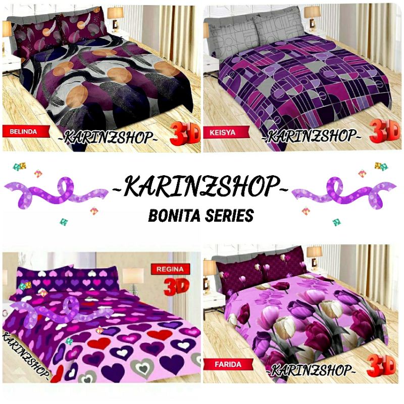 Sprei BONITA BELINDA/KEISYA/FARIDA/REGINA (uk. King 180/Queen 160)