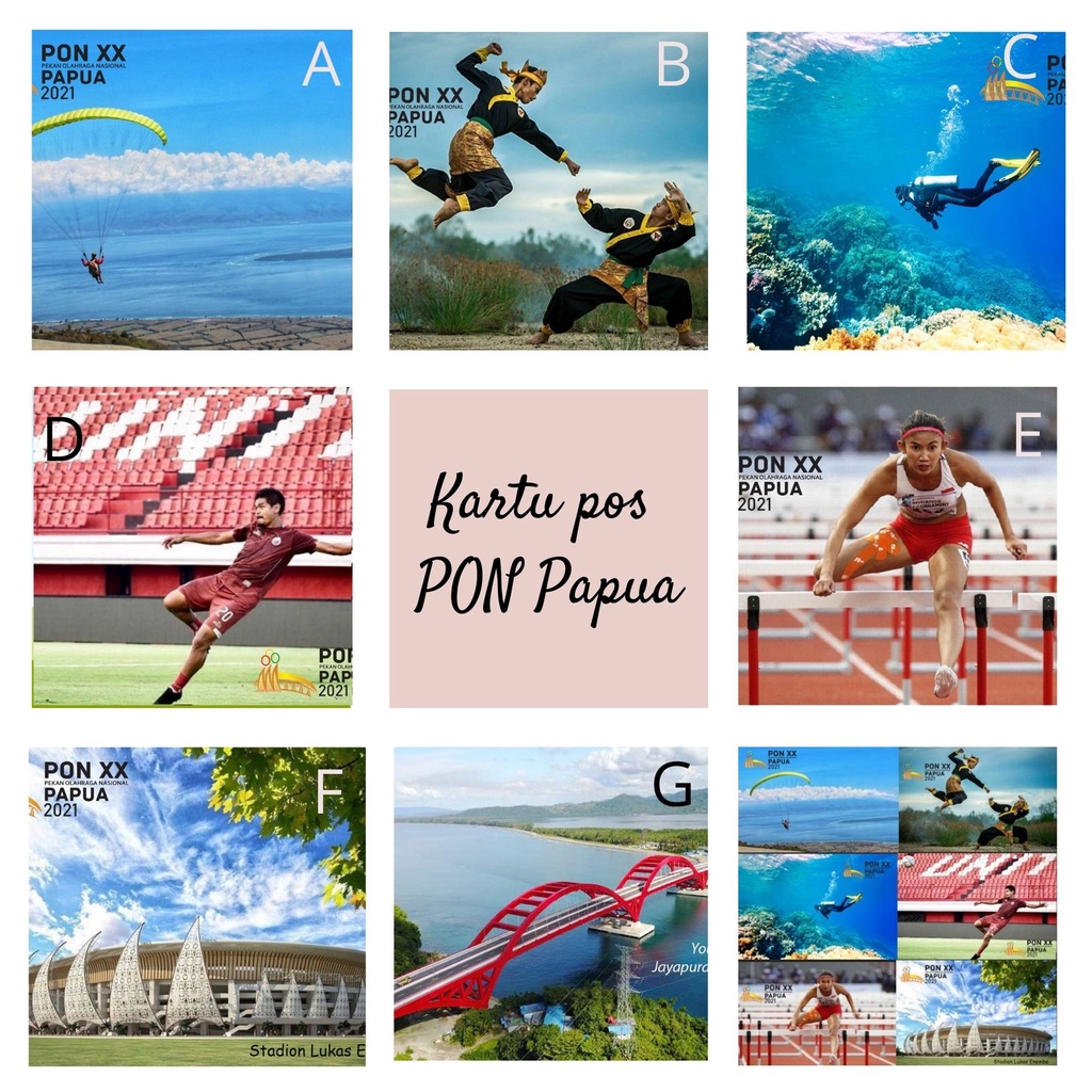 

MC- Kartu pos kartupos PON Papua / National Sport Week Postcard