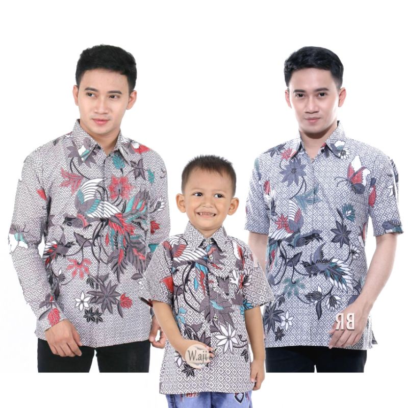 BAJU BATIK SARIMBIT AYAH ANAK,BAJU COUPLE AYAH ANAK LENGAN PENDEK,BAJU BATIK ANAK COWOK,
