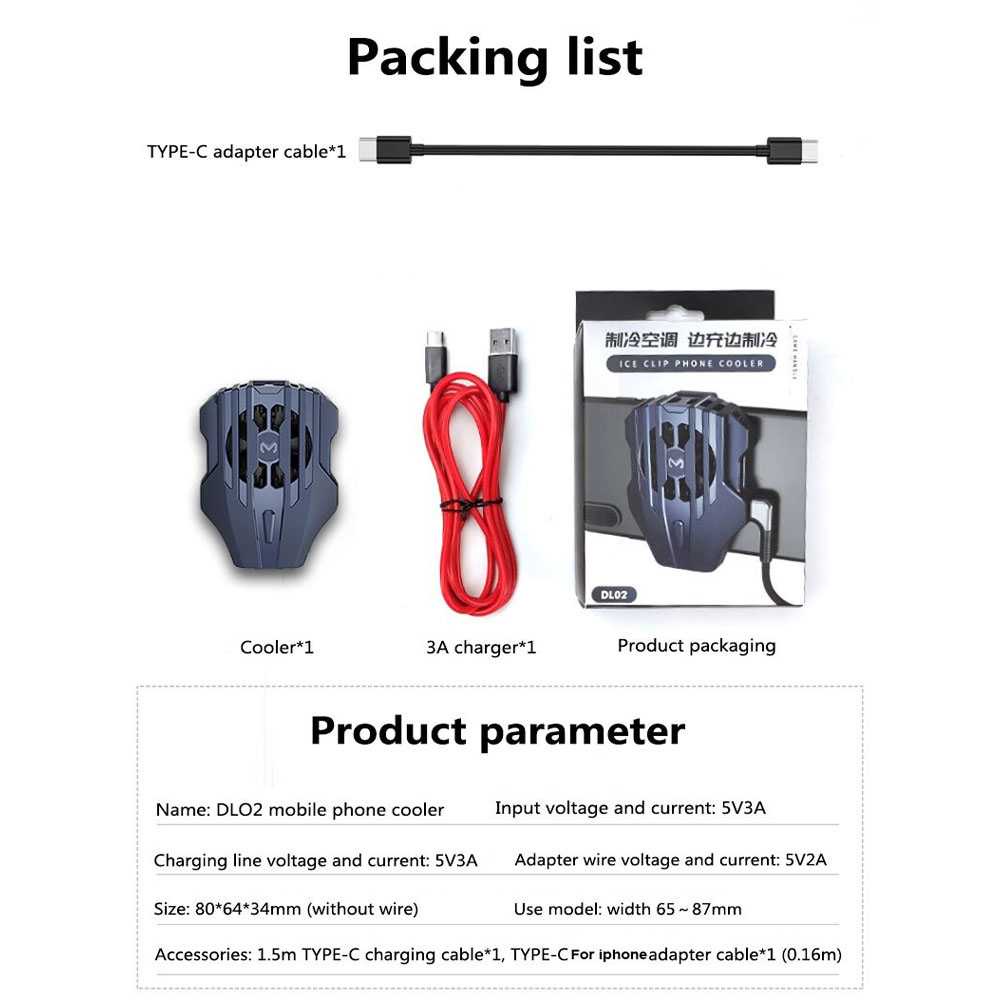 Kipas Pendingin Smartphone Cooling Fan Heat Sink USB Type C