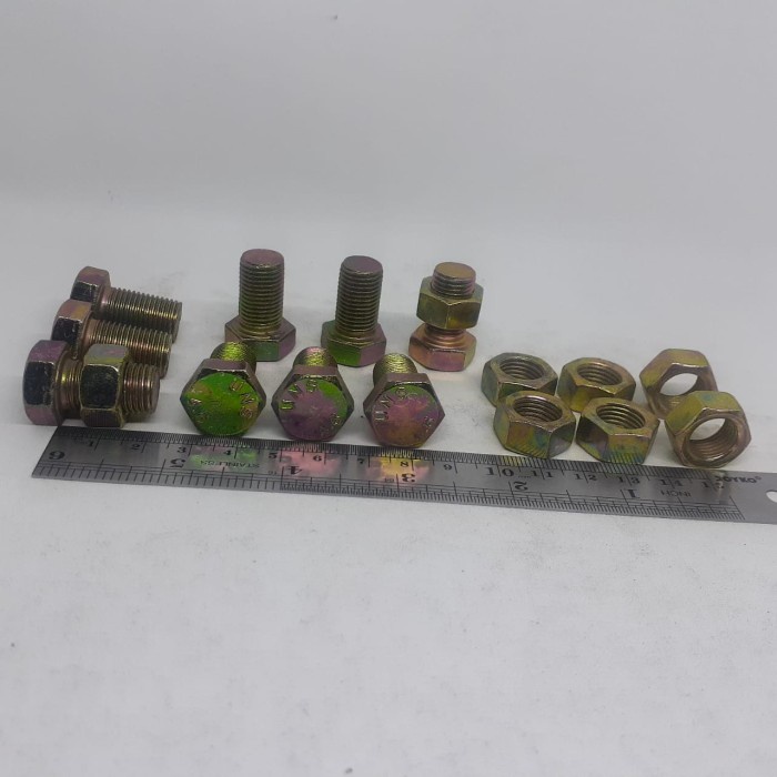 BAUT MUR M12X20 / BAUT MUR KUNING M12 X 20 KUNCI 17